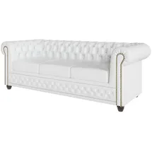 s-style möbel Chesterfield-Sofa Weiß