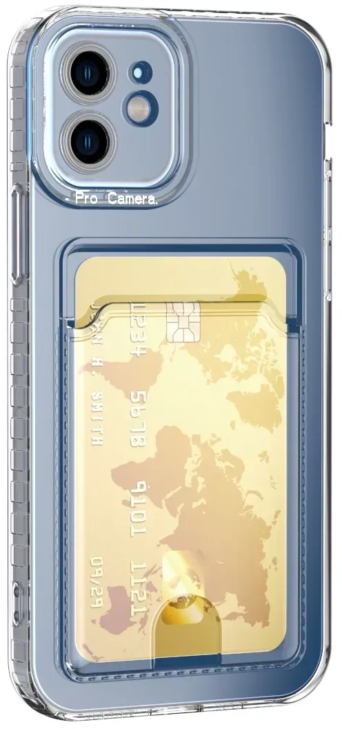 Schutzhülle für iPhone 11 Kamera Case Handyhülle Cover Tasche Transparent Smartphone Bumper (Kartensteckplatz-Kreditkarte-Geldscheine)