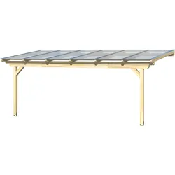 Terrassendach SKANHOLZ "Ancona", weiß, B:648cm T:400cm, Leimholz, Terrassenüberdachungen, Leimholz