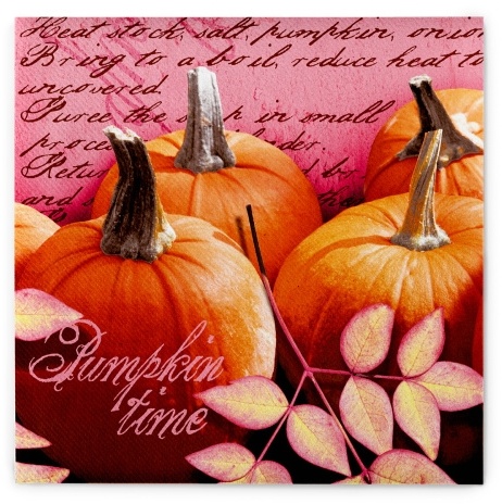 Sovie HOME Serviette Pumpkin Time aus Linclass® Airlaid 40 x 40 cm, 12 Stück - Herbst Thanksgiving Stillleben