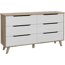 Forte Vankka 154,7 x 86,3 x 42 cm Planked Eiche / Weiß