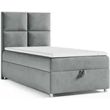 4mybaby GmbH Best for Home Boxspringbett mit Bettkasten Trinity K2-SINGLE 100x200 Bonellfederkern – Grau | Grau