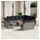vidaXL Gartensofa-Set 13-tlg. grau Polyrattan