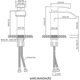 alovez Einhandmischer schwarz NICE#AU601H