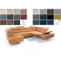 Möbel für Dich Wohnlandschaft XXL Ecksofa Galayx Max2 Relax, mit Relaxfunktion, mit Schlaffunktion, mit Bettkasten weiß