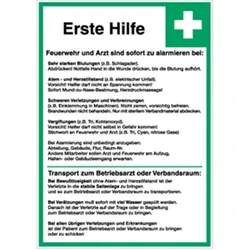 Schild Erste-Hilfe-Tafel, Kunststoff, 297x420 mm