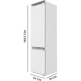 Cecotec Bolero CoolMarket Combi Bi-d Flw 267 Einbau-Kühlgefrierkombination (267 l, 1937 mm hoch)