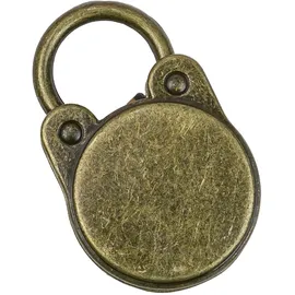 HMF Vintage Deko Vorhängeschloss mit Schlüssel, Bronze