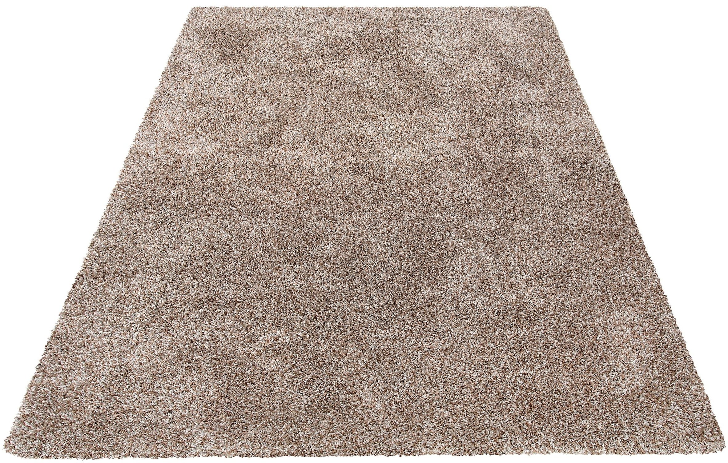 Hochflor-Teppich »Rom«, rechteckig, Teppich hochflor, besonders weich, gewebt, weicher Flor, 797073-1 braun/grau 40 mm