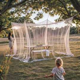 elegancio Moskitonetz XXL 300 x 300 x 250 cm weiß