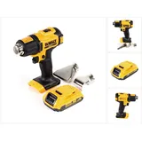 DeWalt DCE 530 N Akku Heißluftpistole 18V 530°C + 1x Akku 2,0Ah + Flächen- und Reflektordüse - ohne Ladegerät