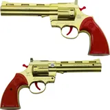 Spielzeugpistole Revolver Requisite mit Soundeffekt, Gold
