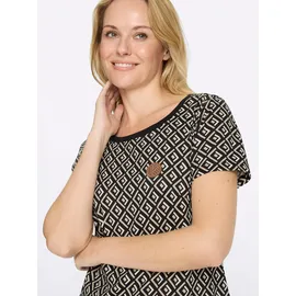 Classic Basics Jerseykleid Shirtkleid Mehrfarbig Braun 44
