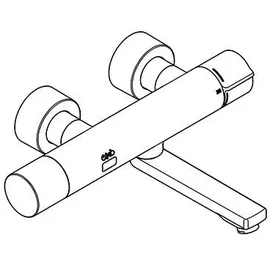 KWC AR Wandbatterie, F5, elek., Thermostat, Schwenkausl., 260 mm, C-Modul, Batterie,