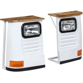 vidaXL LKW-Sideboard Mangoholz Massiv Weiß