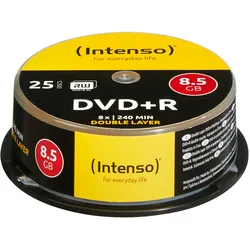 Intenso DVD+R 8.5GB 8x Double Layer 25er Cakebox 8,5 GB DVD+R DL 25 Stück(e)