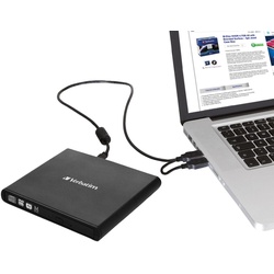 Verbatim Slimline externer DVD-Brenner schwarz