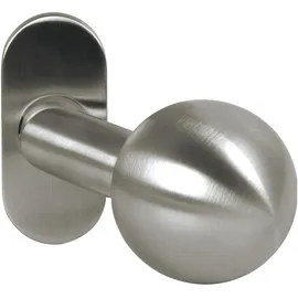 OGRO Knopfdrückerlochteil PREMIUM Edelstahl grau/weiß 8350 V/6620