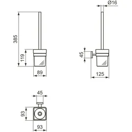 Ideal Standard WC-Bürstengarnitur IOM Cube Schwarz (E2194AA)