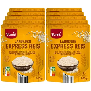 Bonrisi Expressreis Langkorn 250 g, 10er Pack