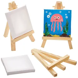 Mini Leinwand und Staffelei  (pro Set 3)