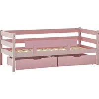 Hoppekids Einzelbett »ECO Comfort Kinderbett, Kiefer Massivholz, Jugendbett inkl. Rollrost«, 70x160 cm, wahlweise in verschieden Farben/ Matratze/ Absturzsicherung, rosa