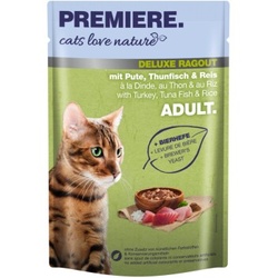 PREMIERE cats love nature Deluxe Ragout mit Pute, Thunfisch & Reis 96x100 g