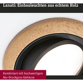 Paulmann Einbauleuchte Lanati 6W rund 84mm schwarz matt