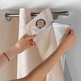 bricoline Douceur d‘Intérieur Coverline Ösenvorhang mit Ösen, Zweilagig, 140 x 260 cm,