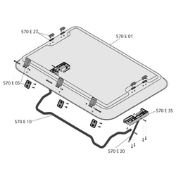 Dometic Glas komplett mit Anbauteilen HEKI 2