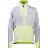 Gore Wear Herren Laufjacke Drive, GORE-TEX INFINIUM, M, Weiß/Neon-Gelb