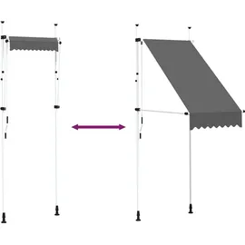 vidaXL Klemmmarkise 100 cm Anthrazit