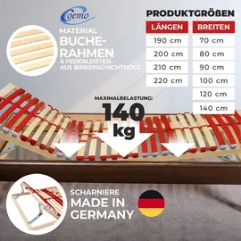 Coemo RUBY mit Kopf- & Fußteilverstellung 90 x 200 cm