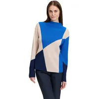 Betty Barclay Feinstrickpullover mit Intarsie Patch Blue/Nature,48 | 48