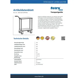 FETRA ESD-Griffroller 250 kg