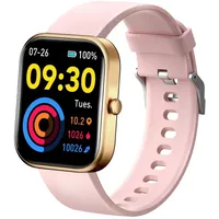 Damen-Fitness-Tracker, Herzfrequenzüberwachung, Blutsauerstoff- und Blutdruck-Schlafüberwachung, Smartwatch-Wählen/Empfangen, wasserdichter HD-B... - Rosa