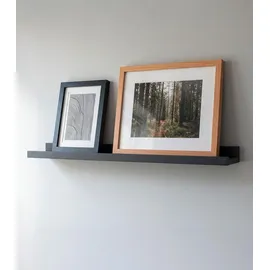 Home4You Wandregal 60 x 10 x 4 cm Schwarz