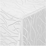 Moderno Tischdecke Tischdecke Stoff Damast Streifen Design Jacquard mit Saum, Eckig 130x170 cm weiß Eckig 130x170 cm