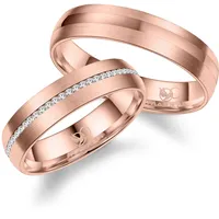 Partnerring MARRYA "Edelstahl Ringe Trauringe Eheringe Partnerringe" Fingerringe Gr. 64, Edelstahl, rosegold (damen ring - rosé) Damen