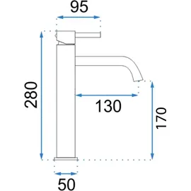 REA Lungo Grip Einhandmischer Gun Grey