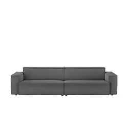 pop Big Sofa Cord Upper East , grau , Maße (cm): B: 296 H: 72 T: 106