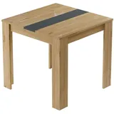 HowHomely Esstisch Tisch Küchentisch grau braun 80x80x73cm Esszimmertisch Deko