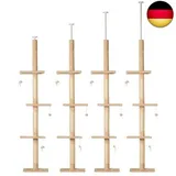 Katzenkratzbaum deckenhoch 240-288 cm höhenverstellbar, Kratzbaum in beige,