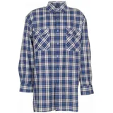 Planam Flanellhemd kariert Blau 37/38