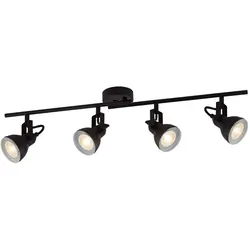 Deckenleuchte Deckenlampe Spotleuchte Wohnzimmerlampe Stahl Schwarz 4-Flammig