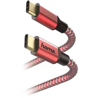 Hama Reflektierendes Schnelllade-/Datenkabel, USB-C - Lightning, 1,5 m, Rot