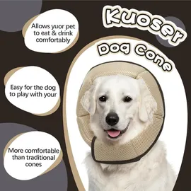 Kuoser Schutzkragen Hund Leckschutz  Braun XL