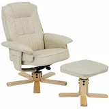 Idimex Charly Kunstleder 76 x 92 x 96 cm  braun inkl. Hocker
