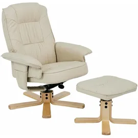 Idimex Charly Kunstleder 76 x 92 x 96 cm  braun inkl. Hocker