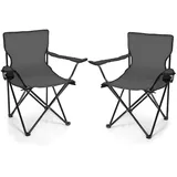BigDean Campingstuhl Faltstuhl Dunkelgrau